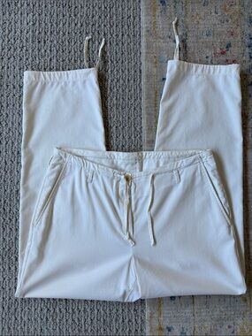 Burberry Women’s White Drawstring Hem Pants